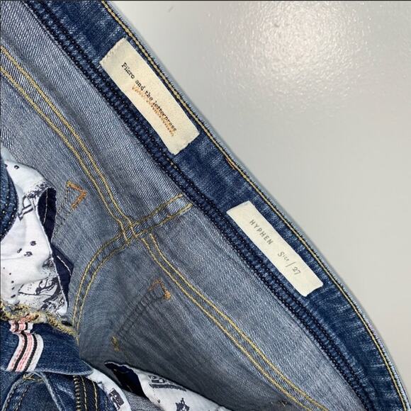 ANTHROPOLOGIE PILCRO Hyphen Relaxed Denim Jean Medium Blue Wash Shorts 27 - Picture 4 of 8